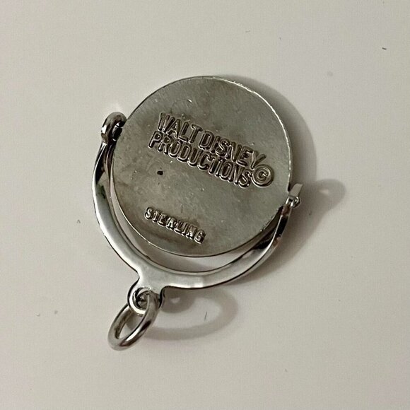 Vtg Sterling Silver Disney World Souvenir Flip Spinner Bracelet Charm - Picture 3 of 10